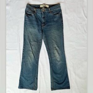 GAP Flare Leg Jeans Size 25 Light Wash Stretch Denim Y2K